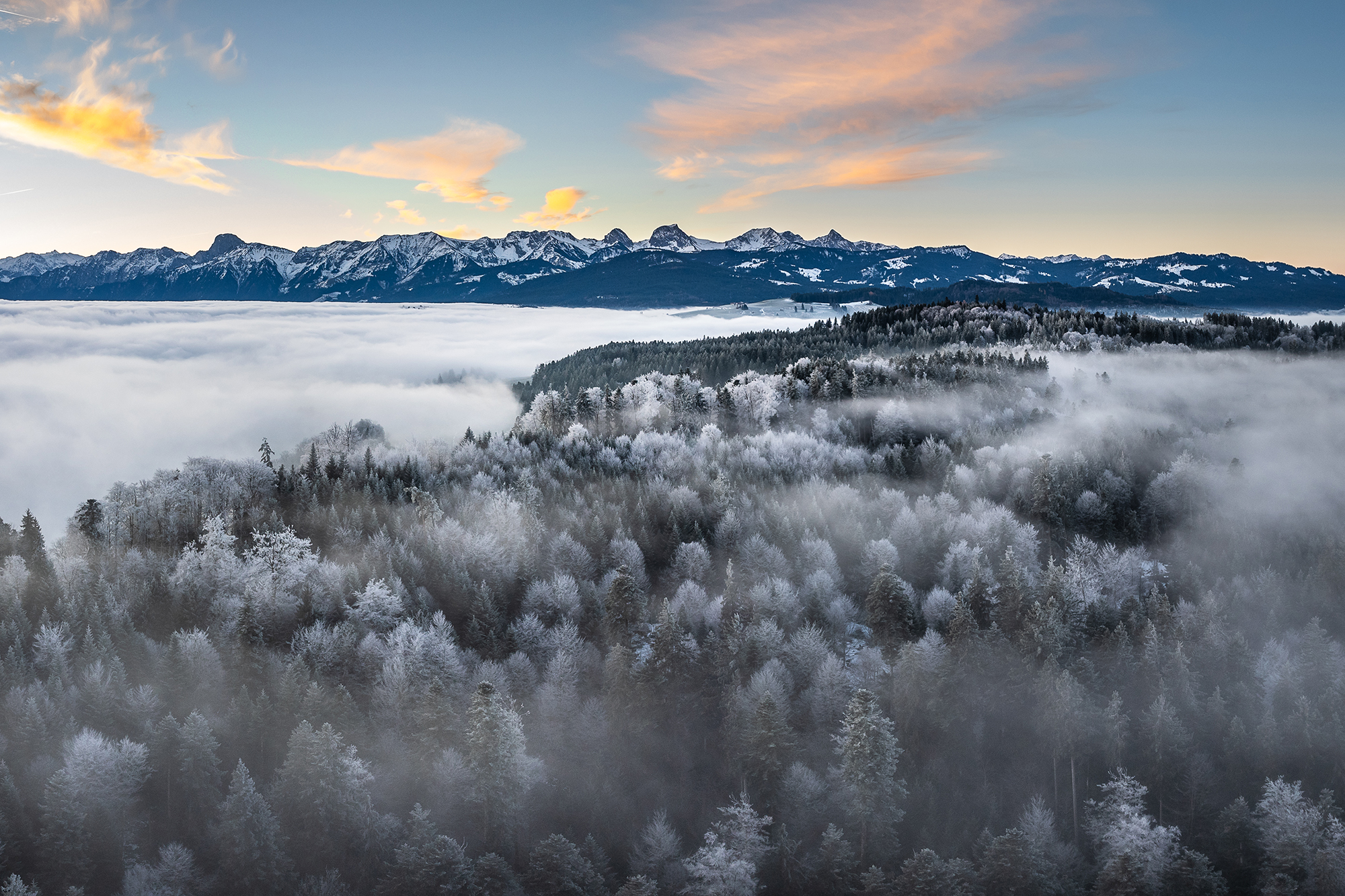 Martin Mägli, Oberbütschel mit Blick auf die Stockhorn-Gantrischkette